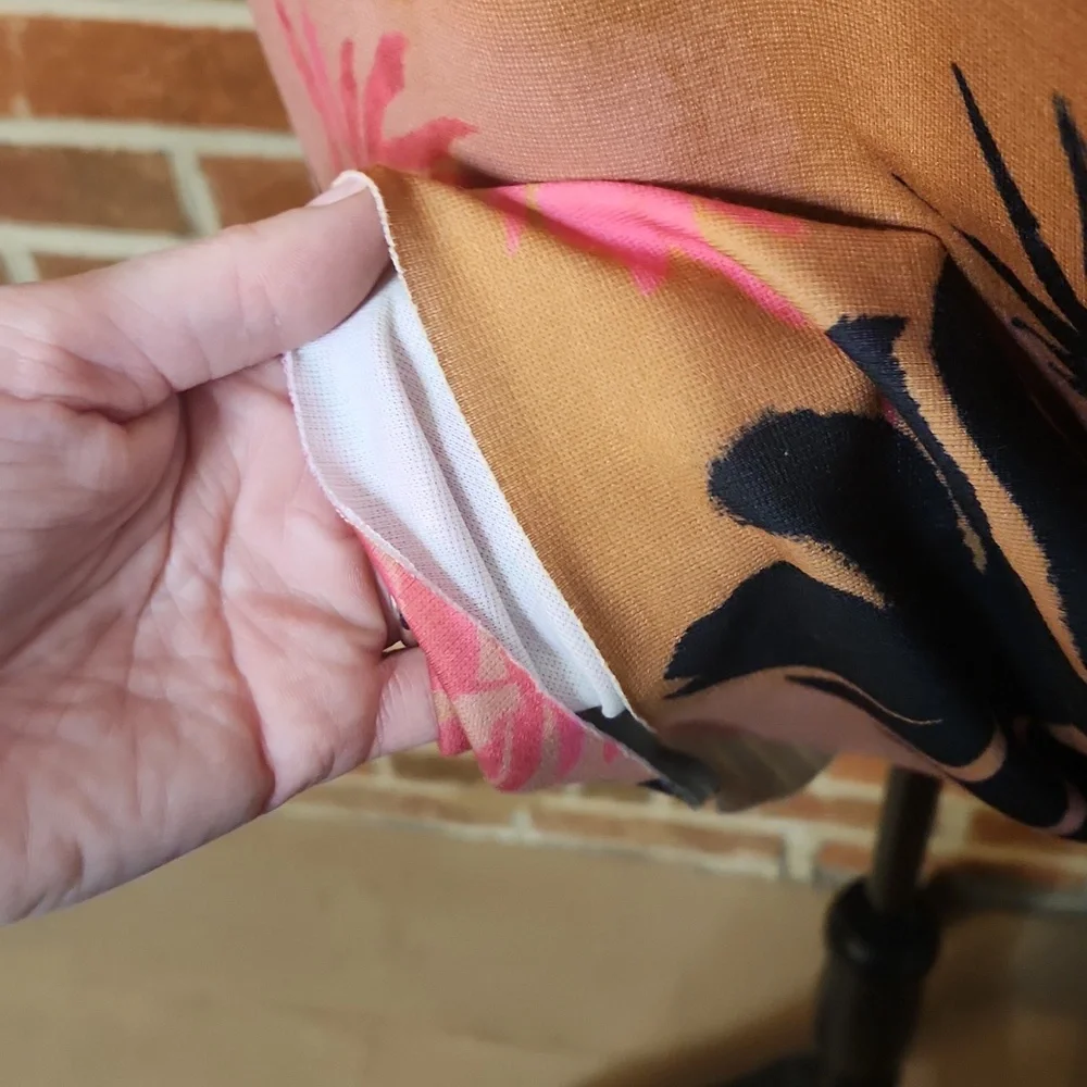 Zara ruffle sleeve palm pattern dress, size S - Picture 5 of 7